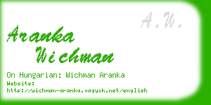 aranka wichman business card